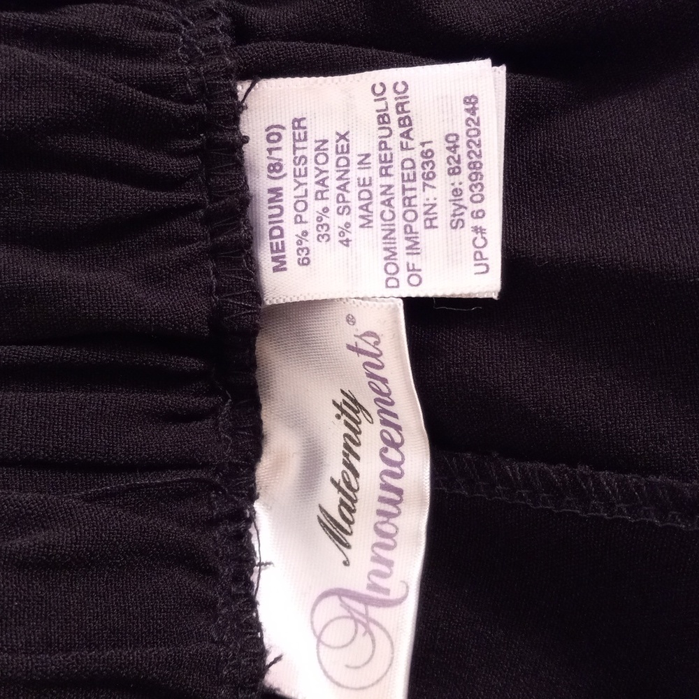 Maternity Announcements M 8/10 Black Career Slacks Pants NEW - Picture 10 of 10